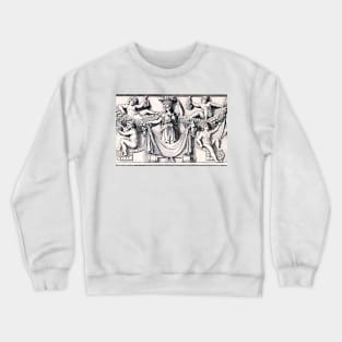 The flower girl of ancient Rome - sculptural relief Crewneck Sweatshirt